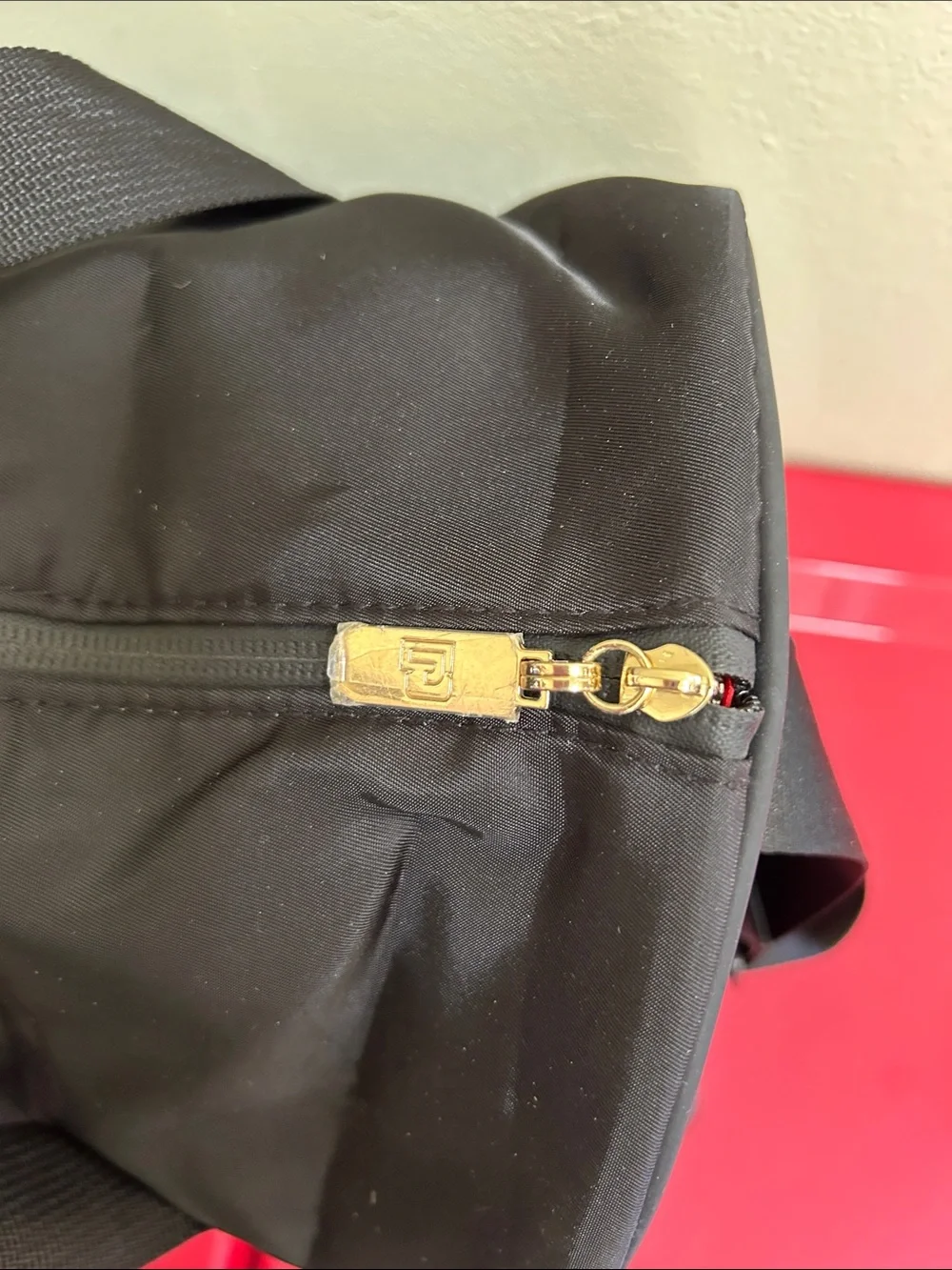 Paco Rabanne Black Duffel Bag with Embossed Logo